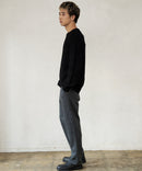 ふんわり もちもちのやみつきな触り心地 ふわもちモール 畦編み クルー ネックセーター BLUE STANDARD ブルースタンダード