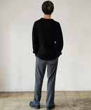 ふんわり もちもちのやみつきな触り心地 ふわもちモール 畦編み クルー ネックセーター BLUE STANDARD ブルースタンダード