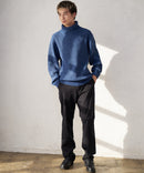 ふんわりもちもちのやみつきな触り 心地 ふわもち モール 畦編み タートルネック セーター  BLUE STANDARD ブルースタンダード