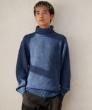 ふんわりもちもちのやみつきな触り 心地 ふわもち モール 畦編み タートルネック セーター  BLUE STANDARD ブルースタンダード