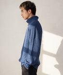 ふんわりもちもちのやみつきな触り 心地 ふわもち モール 畦編み タートルネック セーター  BLUE STANDARD ブルースタンダード