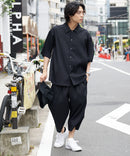 ドライタッチ 吸水速乾 ストレッチ楊柳クロップドパンツ BLUE STANDARD ブルースタンダード