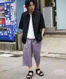 ドライタッチ 吸水速乾 ストレッチ楊柳クロップドパンツ BLUE STANDARD ブルースタンダード