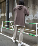 ポンチ フェイク レイヤード 7分袖 Tパーカー カットソー 接触冷感 吸水速乾 BLUE STANDARD ブルースタンダード