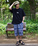 ペンギン プリント ミニ 裏毛 ショート パンツ さらさら BLUE STANDARD ブルースタンダード