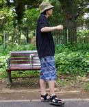 ペンギン プリント ミニ 裏毛 ショート パンツ さらさら BLUE STANDARD ブルースタンダード