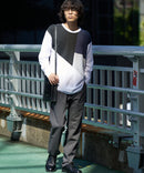 ZERO STAIN 切り替え ロンT 汗染みの目立たない Tシャツ 撥水 防汚 UVカット 紫外線対策 ユニセックス