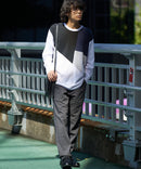 ZERO STAIN 切り替え ロンT 汗染みの目立たない Tシャツ 撥水 防汚 UVカット 紫外線対策 ユニセックス