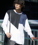 ZERO STAIN 切り替え ロンT 汗染みの目立たない Tシャツ 撥水 防汚 UVカット 紫外線対策 ユニセックス