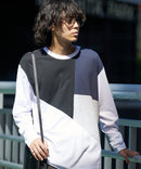 ZERO STAIN 切り替え ロンT 汗染みの目立たない Tシャツ 撥水 防汚 UVカット 紫外線対策 ユニセックス