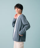 【KAITEKI+】ドライタッチ 吸水 速乾 ストレッチ イージーケア ドライリップル ボタン カーディガン  快適 カイテキ