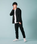 【KAITEKI+】ドライタッチ 吸水 速乾 ストレッチ イージーケア ドライリップル ボタン カーディガン  快適 カイテキ