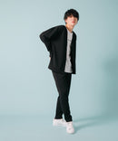 【KAITEKI+】ドライタッチ 吸水 速乾 ストレッチ イージーケア ドライリップル ボタン カーディガン  快適 カイテキ