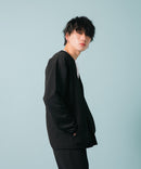 【KAITEKI+】ドライタッチ 吸水 速乾 ストレッチ イージーケア ドライリップル ボタン カーディガン  快適 カイテキ