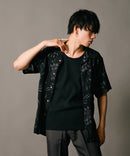 接触冷感 総柄 アロハシャツ レーヨン100% オープンカラー 開襟 ストリート モード カジュアル 夏服  UNIIT ユニット