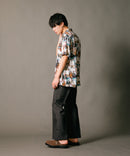 接触冷感 総柄 アロハシャツ レーヨン100% オープンカラー 開襟 ストリート モード カジュアル 夏服  UNIIT ユニット