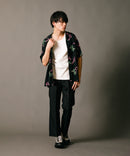 接触冷感 総柄 アロハシャツ レーヨン100% オープンカラー 開襟 ストリート モード カジュアル 夏服  UNIIT ユニット