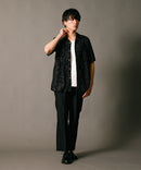 接触冷感 総柄 アロハシャツ レーヨン100% オープンカラー 開襟 ストリート モード カジュアル 夏服  UNIIT ユニット