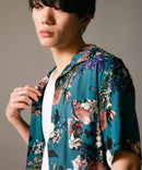 接触冷感 総柄 アロハシャツ レーヨン100% オープンカラー 開襟 ストリート モード カジュアル 夏服  UNIIT ユニット