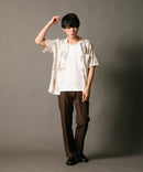 接触冷感 総柄 アロハシャツ レーヨン100% オープンカラー 開襟 ストリート モード カジュアル 夏服  UNIIT ユニット