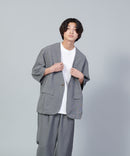 テックリネンノーカラージャケット