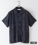 接触冷感 総柄 アロハシャツ レーヨン100% オープンカラー 開襟 ストリート モード カジュアル 夏服  UNIIT ユニット