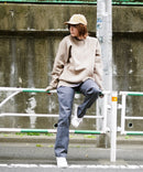 ヘビー ウェイト 裏起毛 ミニゴリラ ワンポイント ロゴ  クルーネック スウェット トレーナー BEN DAVIS