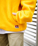 レトロ フリース  胸ロゴ 刺繍 スタンド スナップボタン BEN DAVIS