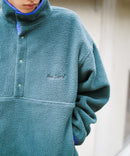 レトロ フリース  胸ロゴ 刺繍 スタンド スナップボタン BEN DAVIS