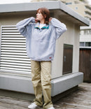 レトロ フリース  胸ロゴ 刺繍 スタンド スナップボタン BEN DAVIS