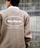 バッグ ロゴ  胸 ワッペン 裏起毛 襟付き スウェット ラガーシャツ タイプ BEN DAVIS