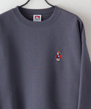 ヘビー ウェイト 裏起毛 ミニゴリラ ワンポイント ロゴ  クルーネック スウェット トレーナー BEN DAVIS