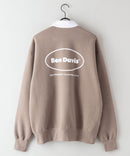 バッグ ロゴ  胸 ワッペン 裏起毛 襟付き スウェット ラガーシャツ タイプ BEN DAVIS