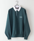 バッグ ロゴ  胸 ワッペン 裏起毛 襟付き スウェット ラガーシャツ タイプ BEN DAVIS