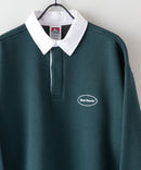 バッグ ロゴ  胸 ワッペン 裏起毛 襟付き スウェット ラガーシャツ タイプ BEN DAVIS