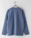 【KAITEKI+】ドライタッチ 吸水 速乾 ストレッチ イージーケア ドライリップル ボタン カーディガン  快適 カイテキ