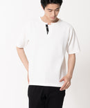 快適ファンクション ストレッチ速乾 イージーケア ドライリップルネックデザインTシャツ