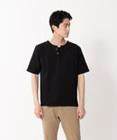 快適ファンクション ストレッチ速乾 イージーケア ドライリップルネックデザインTシャツ