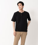 快適ファンクション ストレッチ速乾 イージーケア ドライリップルネックデザインTシャツ