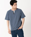 快適ファンクション ストレッチ速乾 イージーケア ドライリップルネックデザインTシャツ