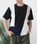 【BLUE STANDARD/ブルースタンダード】ドライリップル 切り替えデザインTシャツ 吸水速乾 ストレッチ イージーケア さらさら快適 カットソー