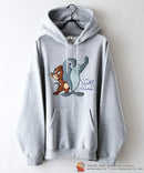 【TOM and JERRY/トムとジェリー】【ユニセックスデザインでリンクコーデにも◎】裏起毛プルオーバーパーカー フーディ 保温 カジュアル キャラクター トム ジェリー タフィー サカナ