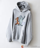 【TOM and JERRY/トムとジェリー】【ユニセックスデザインでリンクコーデにも◎】裏起毛プルオーバーパーカー フーディ 保温 カジュアル キャラクター トム ジェリー タフィー サカナ