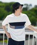 【KAITEKI+】ドライリップル 切り替え Tシャツ ドライタッチ 吸水 速乾 ストレッチ イージーケア ドライリップル