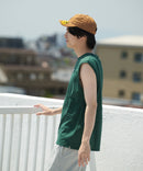 JE MORGAN / JE モーガン ビッグシルエット天竺ノースリーブ レイヤードスタイルにも