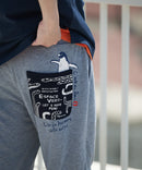 ペンギン プリント ミニ 裏毛 ショート パンツ さらさら BLUE STANDARD ブルースタンダード