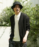 【KAITEKI+】ドライタッチ 吸水 速乾 ストレッチ イージーケア ドライリップル ボタン カーディガン  快適 カイテキ