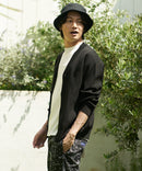 【KAITEKI+】ドライタッチ 吸水 速乾 ストレッチ イージーケア ドライリップル ボタン カーディガン  快適 カイテキ