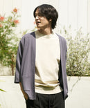 【KAITEKI+】RACOOL ラクール 7分袖 カーディガン 接触 冷感 ソフトタッチ ストレッチ 滑らか 快適 夏服 クールビズ レーヨン リラクシングウェア 冷房対策