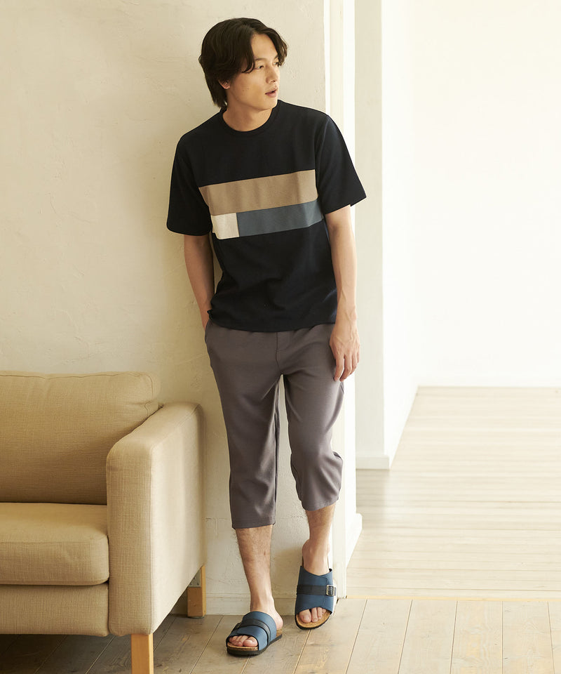 【KAITEKI+】 RACOOL ラクール 7分丈 イージーパンツ 接触冷感 ソフトタッチ ストレッチ 滑らか 快適 夏服 クールビズ レーヨン リラクシング ウェア ステテコ